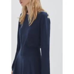 Ikks Robe Pull Tricot Avec Boutons-bijou -Velousia Soldes Boutique 9fd5980704ffe67d60f6a18b9317ad41