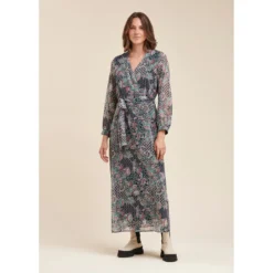 Robe Longue En Voile De Polyester Recyclé Imprimé