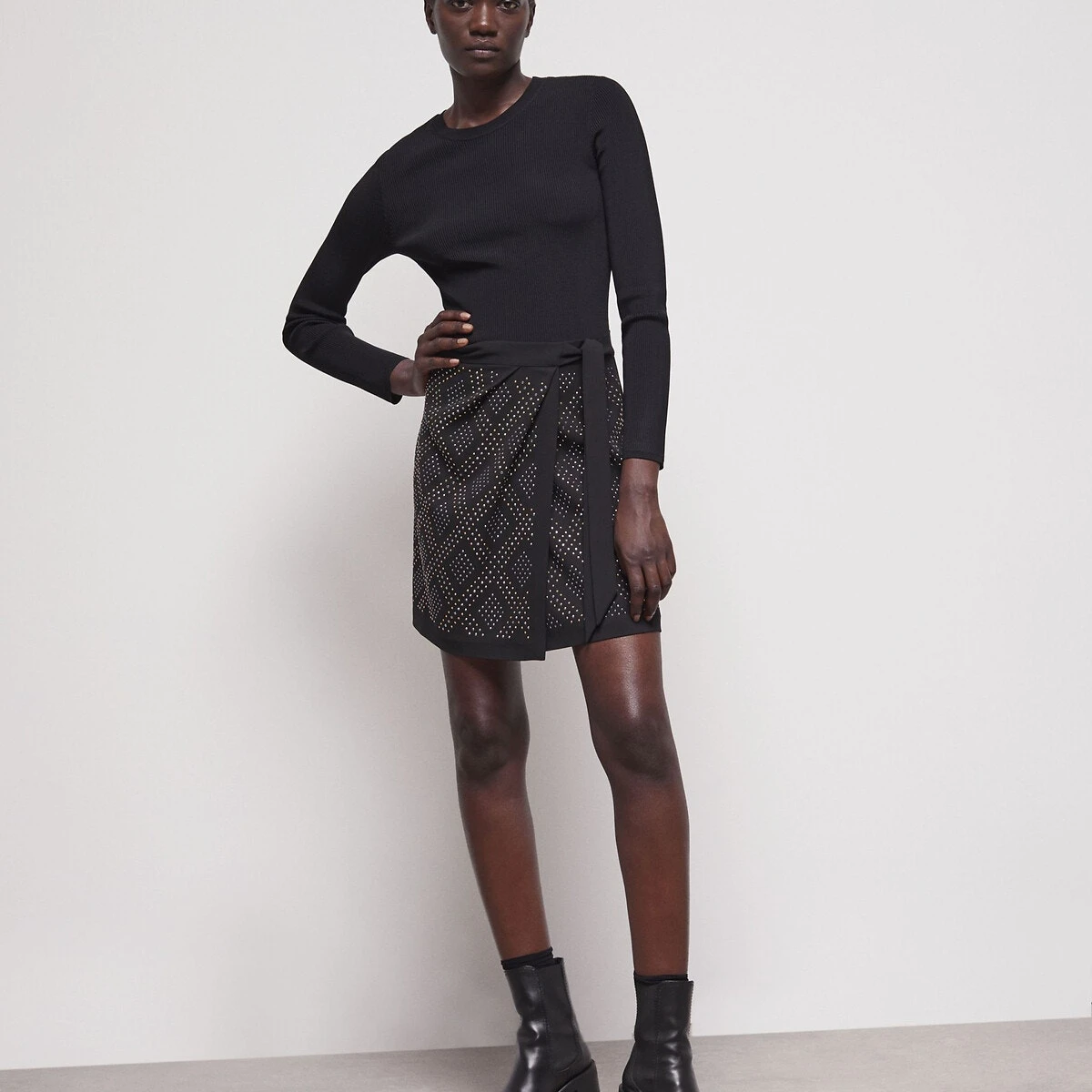 THE KOOPLES Robe Courte Imprimée, Manches Longues 6 THE KOOPLES Robe Courte Imprimée, Manches Longues – Image 6