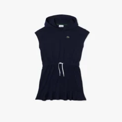 Lacoste Robe à Capuche Cintrée -Velousia Soldes Boutique a1c3d810681c61cc6503af7d22b73cfc