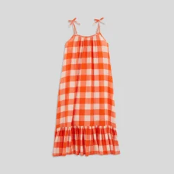 Robe à Bretelles Imprimé Vichy En Coton BIO, Certifié OEKO-TEX -Velousia Soldes Boutique a20053c332b10d81c38c00e3d7efd921