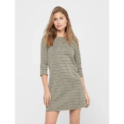 ONLY Robe Courte à Carreaux, Manches 3/4 -Velousia Soldes Boutique a2284b138791f5ad56b1892a3e070184