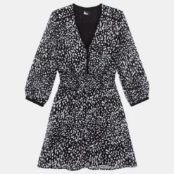THE KOOPLES Robe Courte Imprimée Manches 3/4 -Velousia Soldes Boutique a2f446f1dc168cda014630ec3b397626