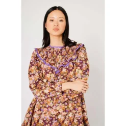 MANOUSH Robe Babydoll Liberty Fauve -Velousia Soldes Boutique a384f2026a8a3c6f761951972ed13c31