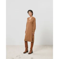 RODIER Robe Midi Col V Cachemire -Velousia Soldes Boutique a3b086b93f7eb57c1d2e32f101ec3153