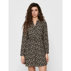 ONLY Robe Courte Fleurie, Manches Longues