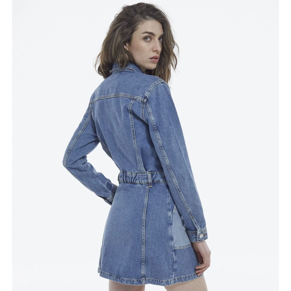 THE KOOPLES Robe Courte En Jean Délavé Boutonnée 8 THE KOOPLES Robe Courte En Jean Délavé Boutonnée – Image 8