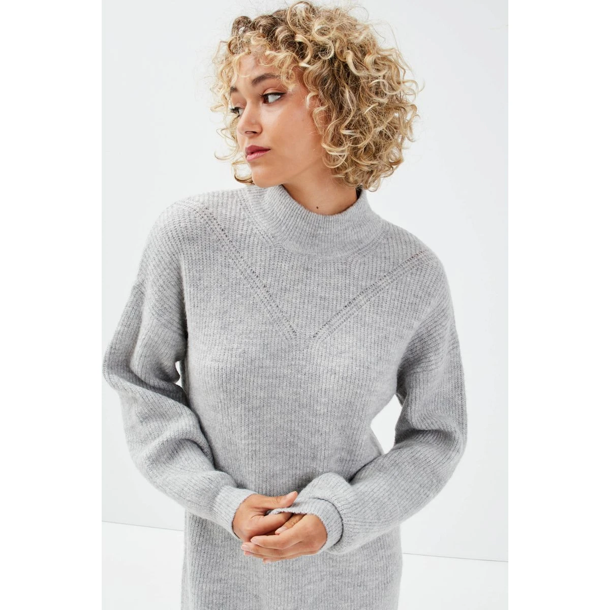 Robe Pull Droite Col Montant 1 Robe Pull Droite Col Montant