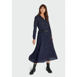 Robe Longue Plissée Pois Revisités