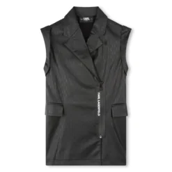 Karl Lagerfeld Kids Robe Sans Manche Toile Enduite