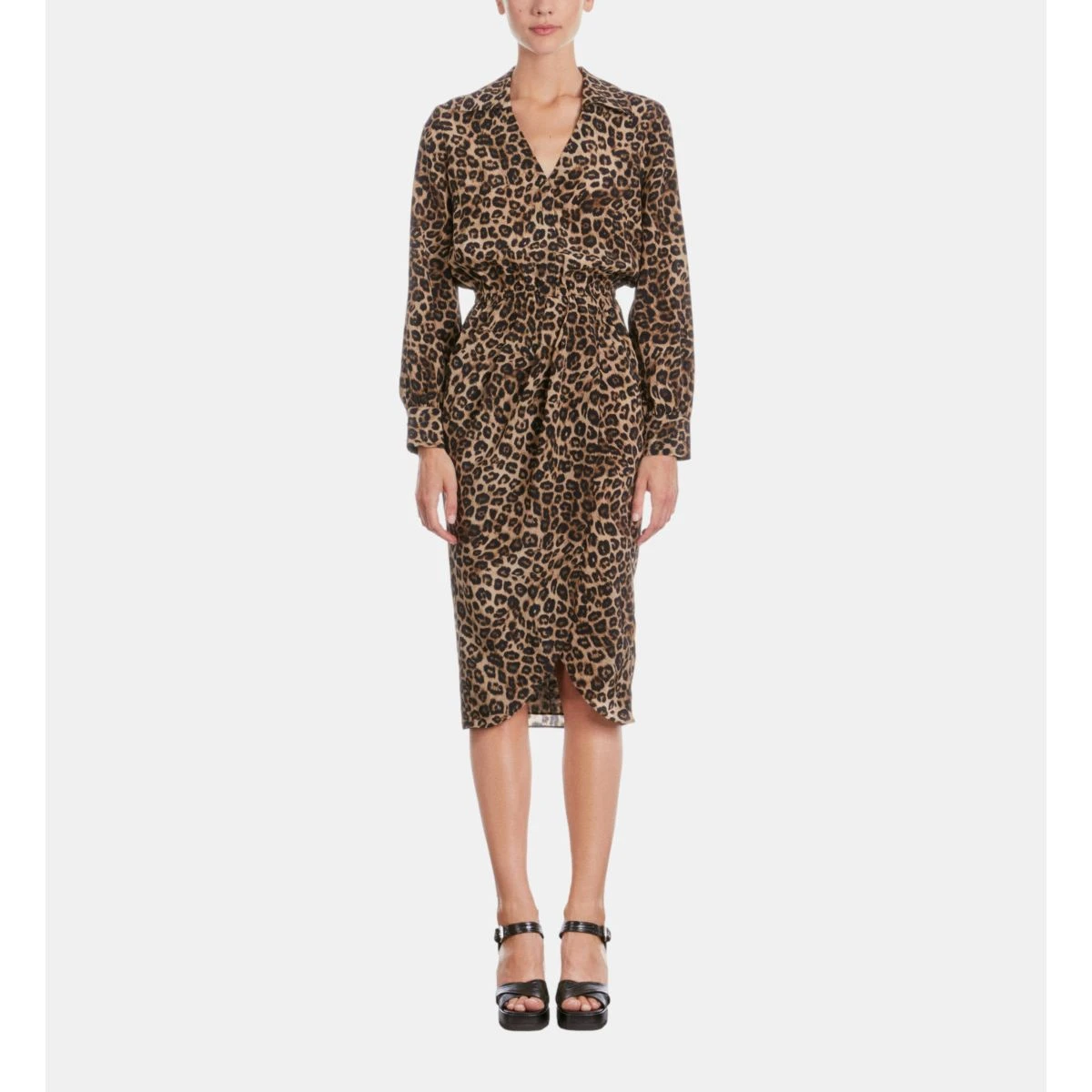 THE KOOPLES Robe Mi-longue Imprimée Léopard En Soie 2 THE KOOPLES Robe Mi-longue Imprimée Léopard En Soie – Image 2
