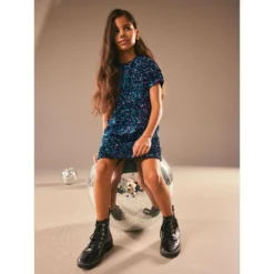 NAME IT Robe Ornée De Sequins -Velousia Soldes Boutique aa2855f8dd418cdddca342e33f2f6ea2