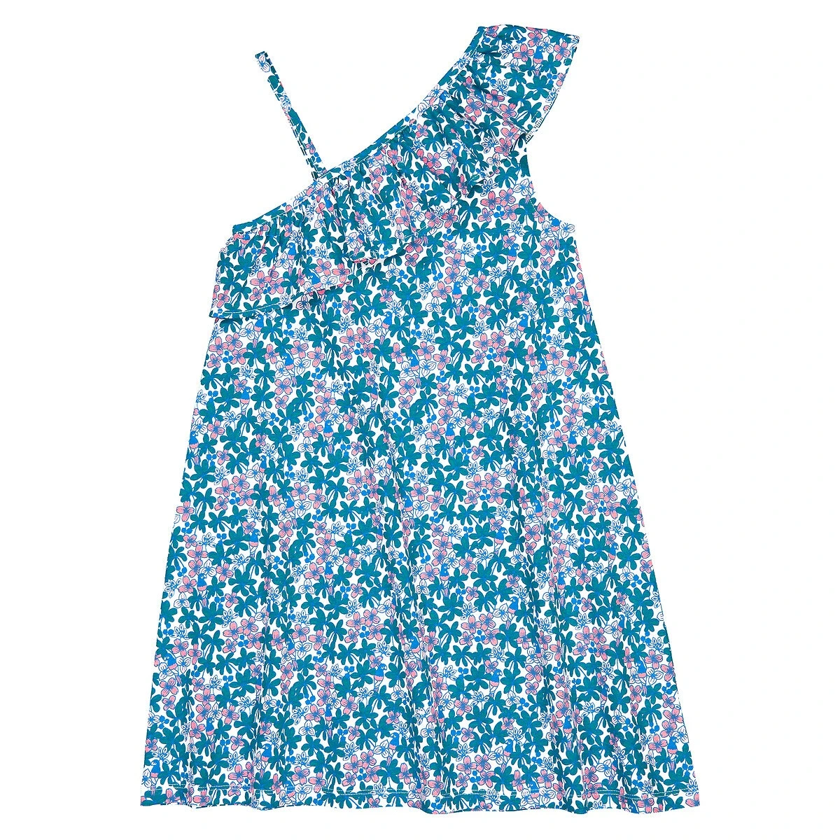 Robe Encolure Asymétrique, Coton Bio 3 Robe Encolure Asymétrique, Coton Bio – Image 3