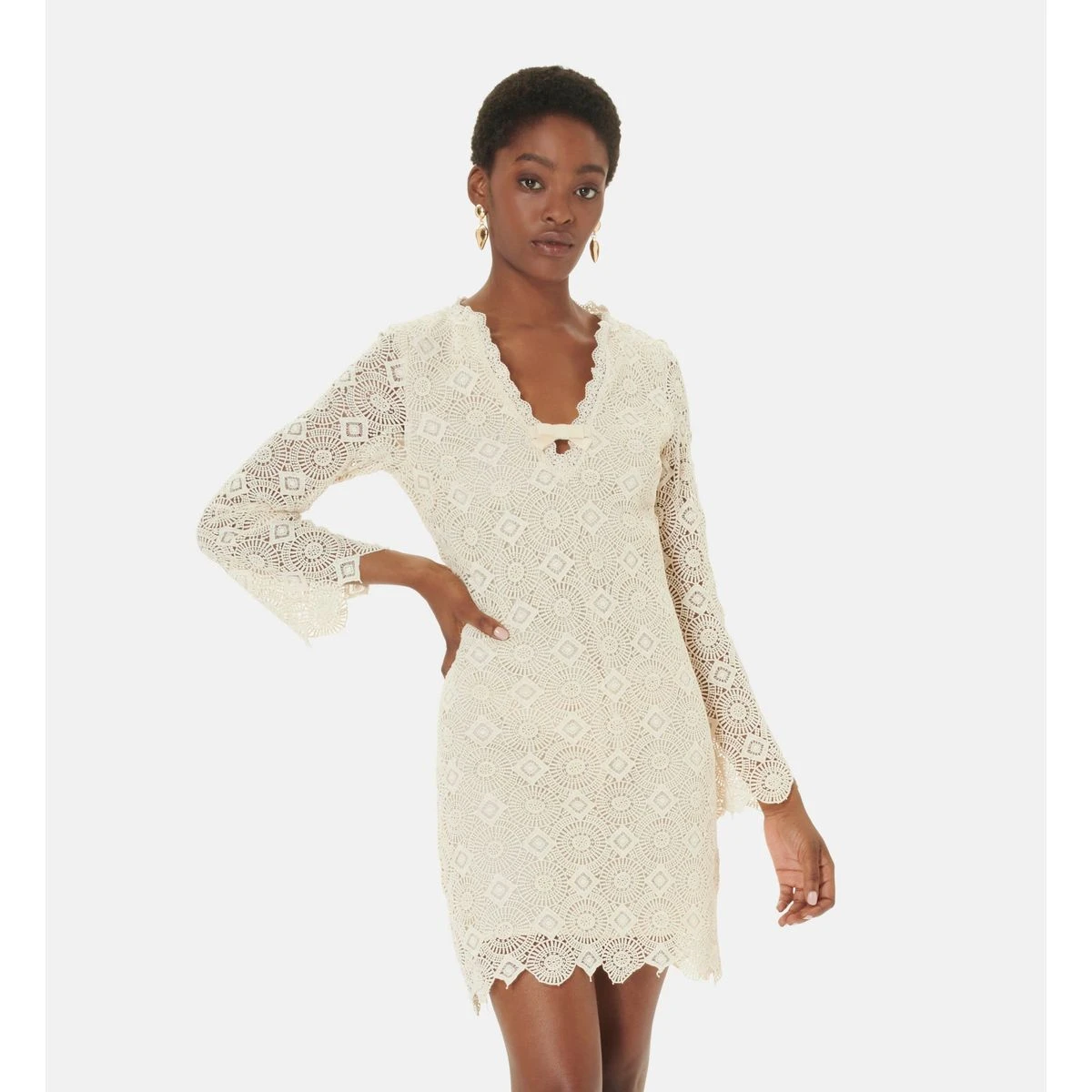 Tara Jarmon Robe Courte En Coton 1 Tara Jarmon Robe Courte En Coton