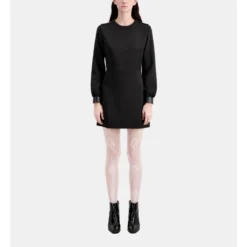 THE KOOPLES Robe Courte En Crêpe Avec Détails En Cuir -Velousia Soldes Boutique abe87a7a5f60c88ec7d34872b3027ebc