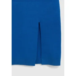 Robe Fendue Tricot à Col Montant -Velousia Soldes Boutique accb08316ac715a6fff46f384ad56578