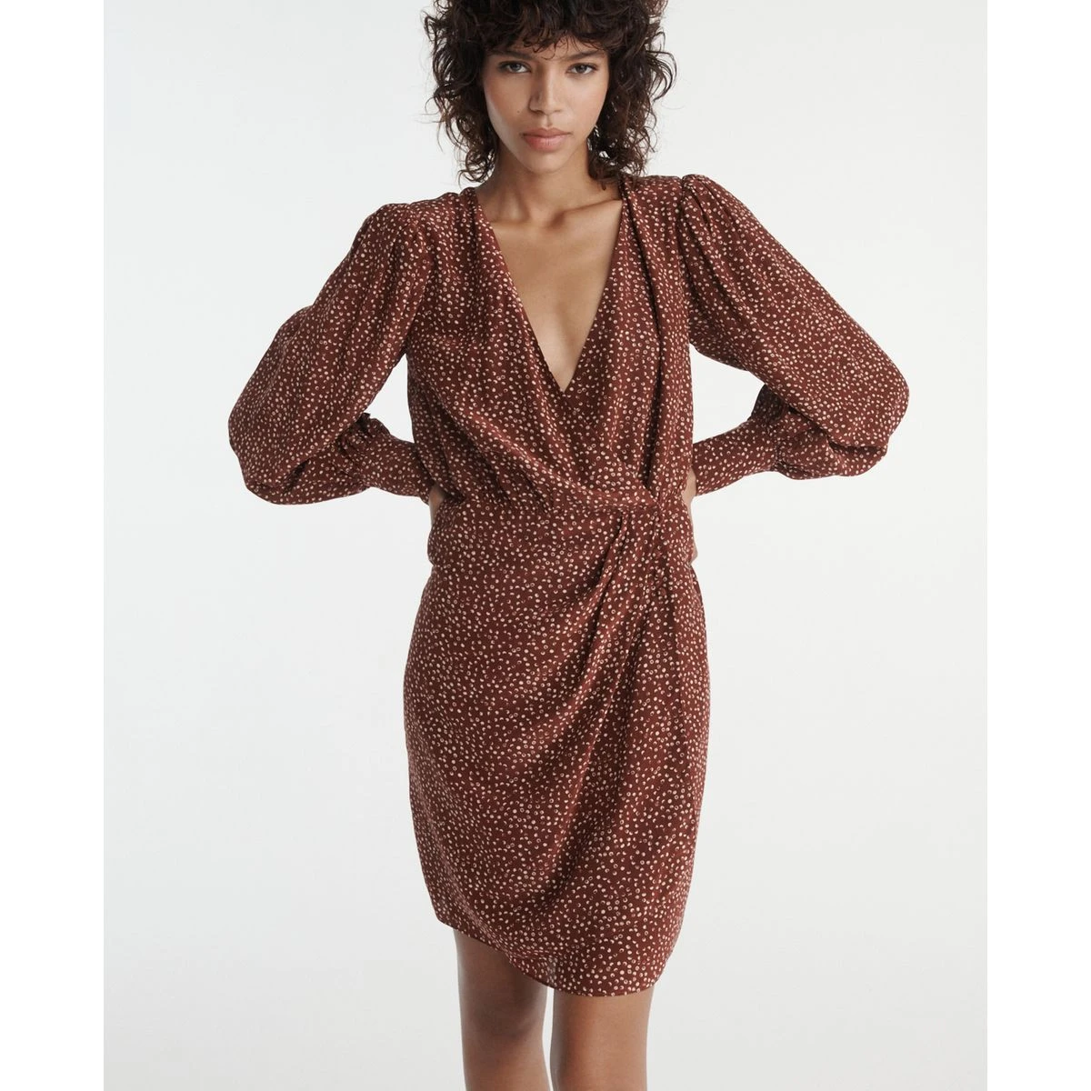 THE KOOPLES Robe Portefeuille Imprimé à Pois, Courte 6 THE KOOPLES Robe Portefeuille Imprimé à Pois, Courte – Image 6