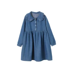 Robe Denim Col Claudine