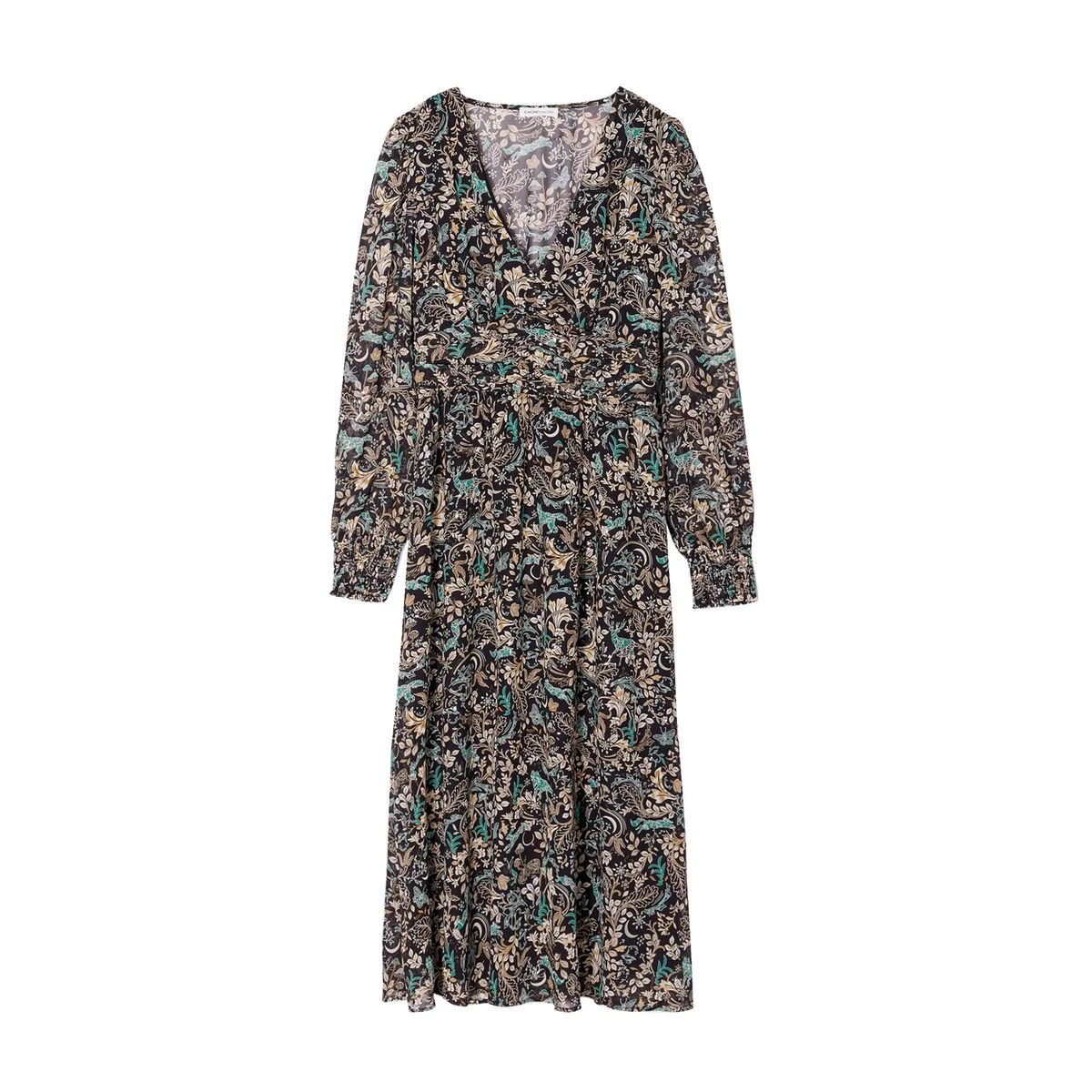 Robe Midi évasée Col En V 4 Robe Midi évasée Col En V – Image 4