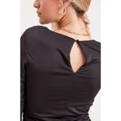 Robe Moulante Drapée Satin -Velousia Soldes Boutique ae18aae3a0d24eb6a9029f83a29175cb