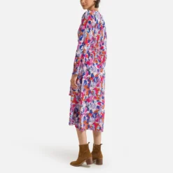 Suncoo Robe Mi Longue à Fleurs, Manches Longues CASSIE -Velousia Soldes Boutique af4096f8168a296d400b5fcbc3b52a24