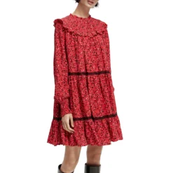 Scotch And Soda Robe Ample Courte Imprimée, Manches Longues