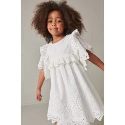 Next Robe Volantbrodé Avec Maches Courtes -Velousia Soldes Boutique afa30b27c4efeb8ba17cd3ed0853761b