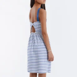 Robe Marinière à Bretelles -Velousia Soldes Boutique b0d59634f050624e172599448ac5568f