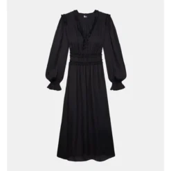 THE KOOPLES Robe Longue Avec Fronces -Velousia Soldes Boutique b36be8f843a226c4fb2036b96c08660c