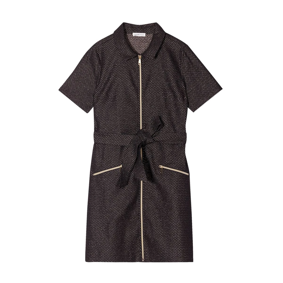 Robe Droite Ceinturée Zippée 4 Robe Droite Ceinturée Zippée – Image 4