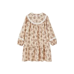 Robe à Fleurs Détails En Dentelle