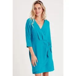 Robe Droite Nouée Manches 3/4