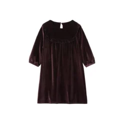 Robe De Fête En Panne De Velours Irisé.