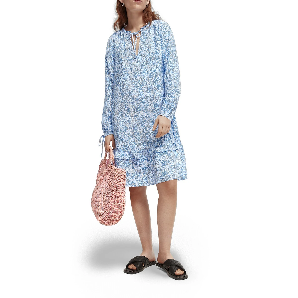 Scotch And Soda Robe Imprimée Ample, Manches Longues 2 Scotch And Soda Robe Imprimée Ample, Manches Longues – Image 2