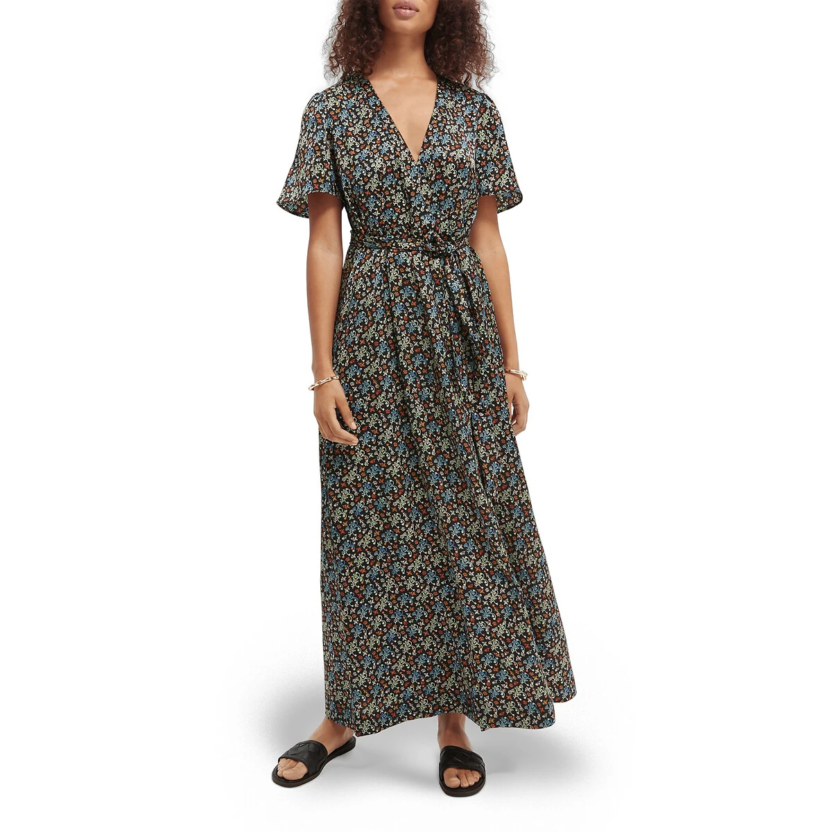 Scotch And Soda Robe Longue Imprimée Ceinturée 2 Scotch And Soda Robe Longue Imprimée Ceinturée – Image 2