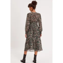 Robe Midi évasée Col En V 8 Robe Midi évasée Col En V -Velousia Soldes Boutique bcd206c9a199e9a85e167445dfa00f2b