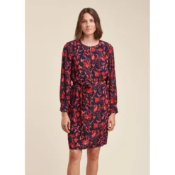 Robe Courte à Imprimé Fleuri -Velousia Soldes Boutique bdd5efc2e6def431033705454d4a7d5a