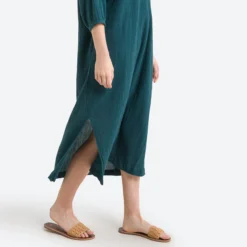 DES PETITS HAUTS Robe Longue En Gaze De Coton -Velousia Soldes Boutique be2f26e5eef4dbe2ac2ff405fe29ea5c