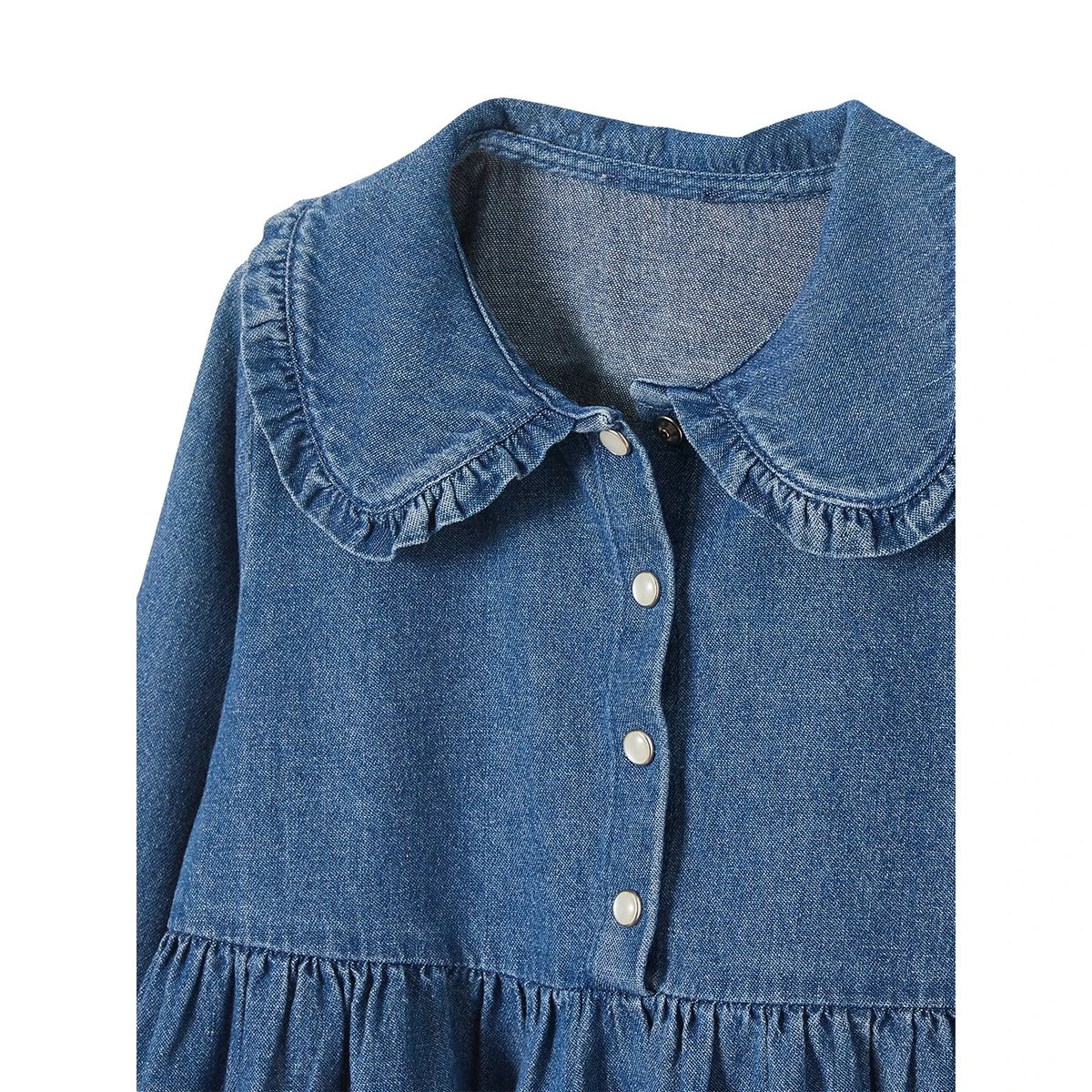Robe Denim Col Claudine 4 Robe Denim Col Claudine – Image 4