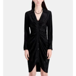 THE KOOPLES Robe Mi-longue à Fleurs Avec Fronces