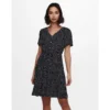 ONLY Robe à Pois évasée Et à Nouer