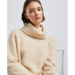 Robe En Tricot à Col Roulé -Velousia Soldes Boutique c377098cd9421e3da111c3de620a002d