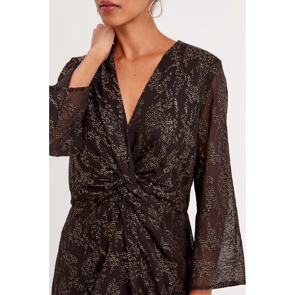 Robe Longue Droite Effet Noué 6 Robe Longue Droite Effet Noué – Image 6