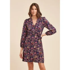 Robe Courte En Viscose Ecovero Imprimée -Velousia Soldes Boutique c52018a455b9e37d8b09e9ad70716309