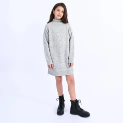 Robe Col Roulé Manches Longues -Velousia Soldes Boutique c5af95e57b58289a7d017c80b01fa855