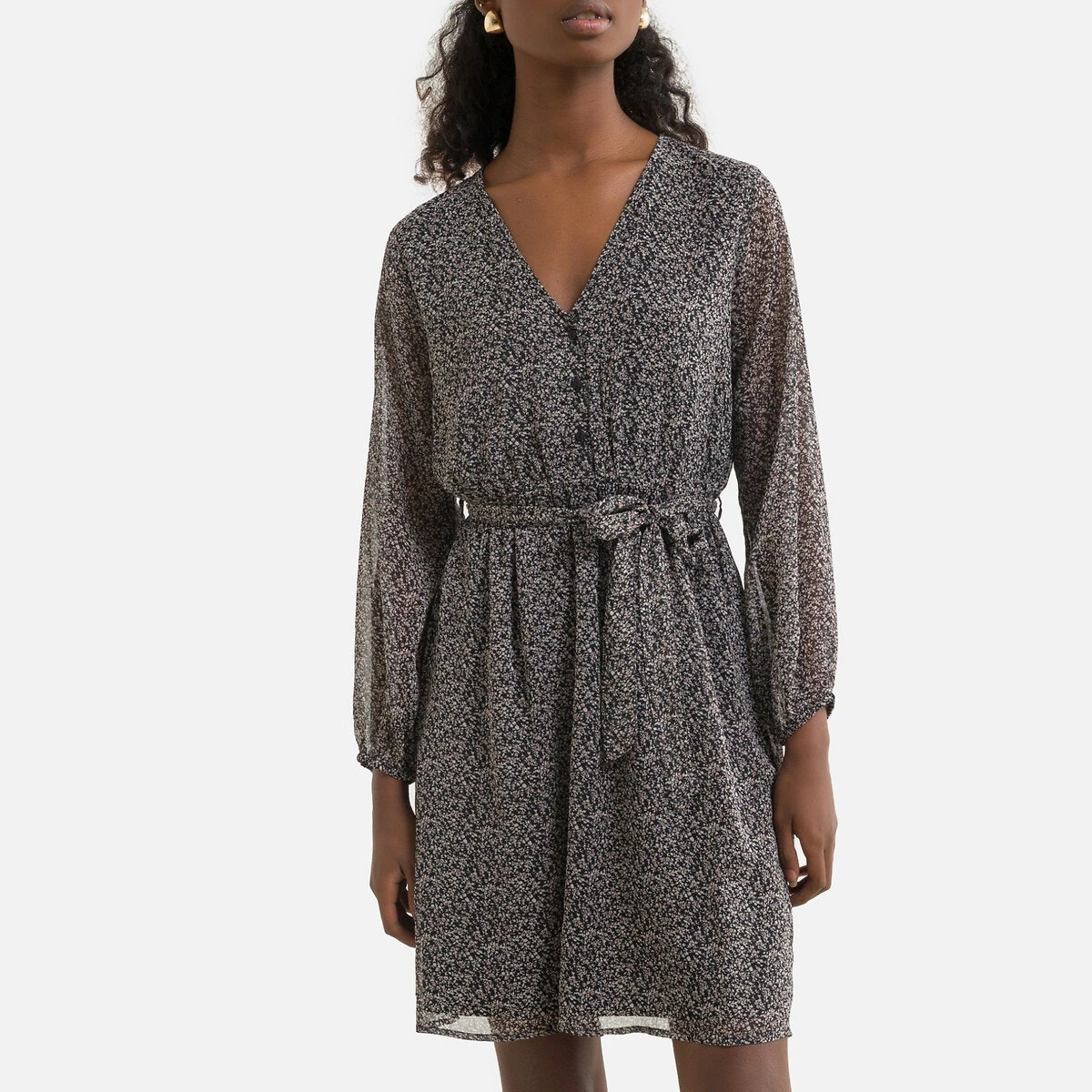 ONLY Robe Courte Fleurie, Col V 15 ONLY Robe Courte Fleurie, Col V – Image 15