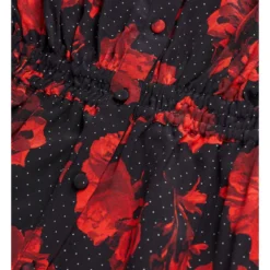 THE KOOPLES Robe Chemise Courte Imprimée Fleur En Soie -Velousia Soldes Boutique c78c7a604ca100191ce6b101708542ac