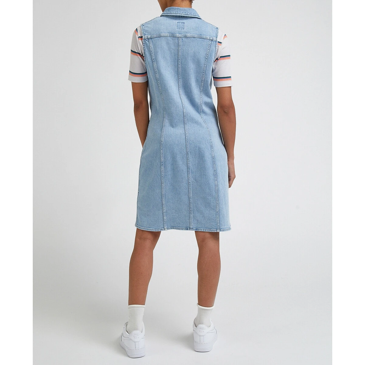 Lee Robe En Jean Sans Manches, Préssionnée 4 Lee Robe En Jean Sans Manches, Préssionnée – Image 4