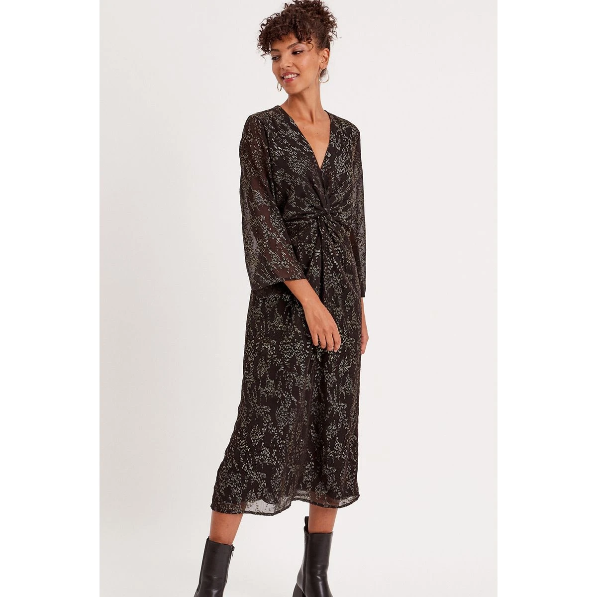 Robe Longue Droite Effet Noué 1 Robe Longue Droite Effet Noué