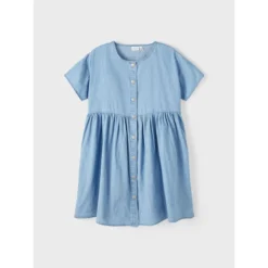 NAME IT Robe En Jean À Manches Courtes